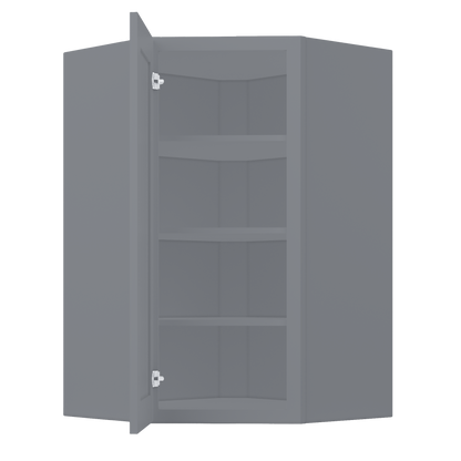 Diagonal Corner Kitchen Cabinet DC2742 Colonial Gray LessCare 27 in. width 42 in. height 15 in. depth - Kitchen Cabinets