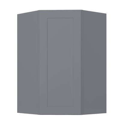 Diagonal Corner Kitchen Cabinet DC2742 Colonial Gray LessCare 27 in. width 42 in. height 15 in. depth - Kitchen Cabinets