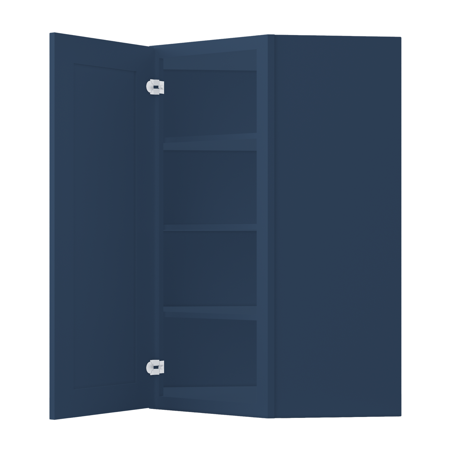 Diagonal Corner Kitchen Cabinet DC2742 Danbury Blue LessCare 27 in. width 42 in. height 15 in. depth - Kitchen Cabinets