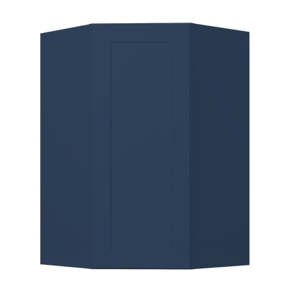 Diagonal Corner Kitchen Cabinet DC2742 Danbury Blue LessCare 27 in. width 42 in. height 15 in. depth - Kitchen Cabinets