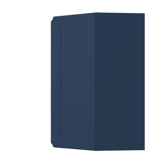 Diagonal Corner Kitchen Cabinet DC2742 Danbury Blue LessCare 27 in. width 42 in. height 15 in. depth - Kitchen Cabinets