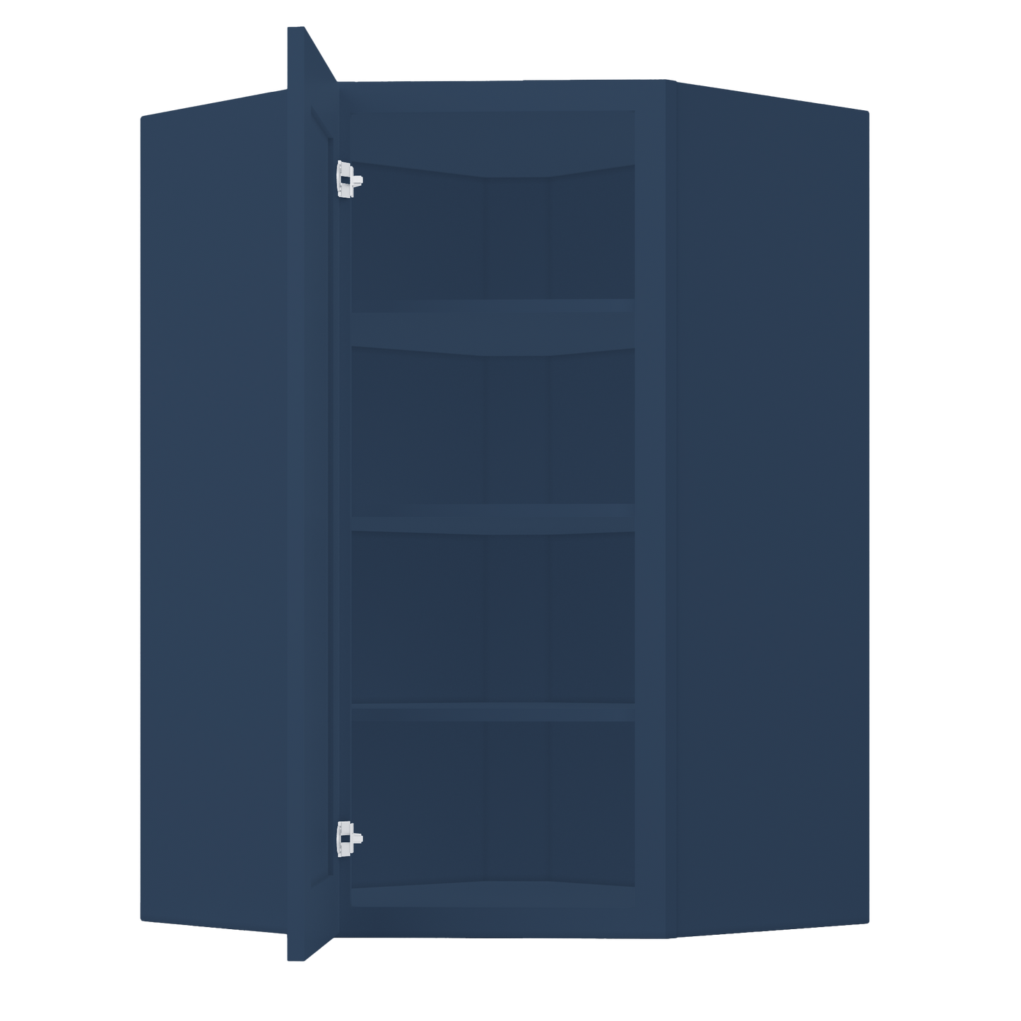 Diagonal Corner Kitchen Cabinet DC2742 Danbury Blue LessCare 27 in. width 42 in. height 15 in. depth - Kitchen Cabinets