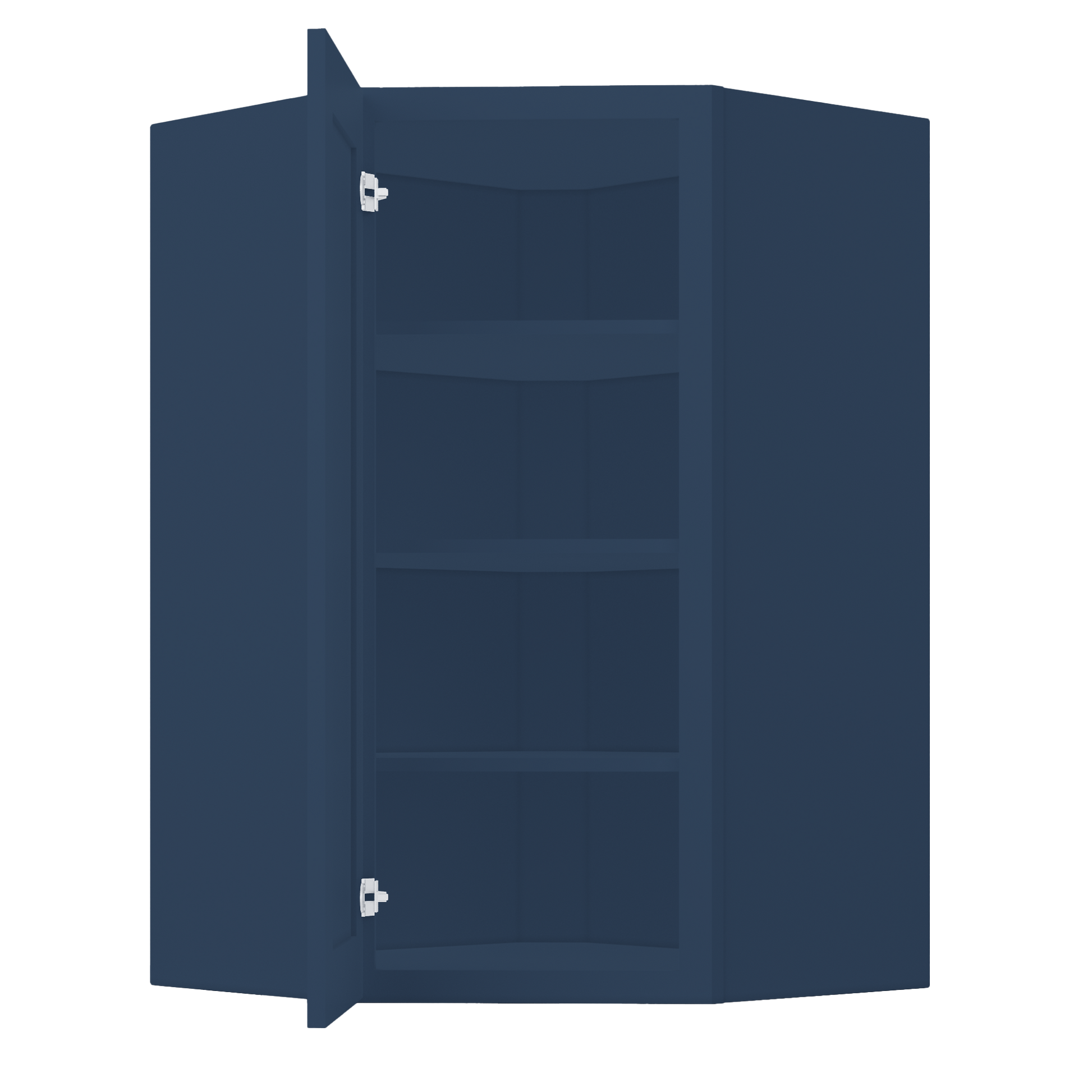 Diagonal Corner Kitchen Cabinet DC2742 Danbury Blue LessCare 27 in. width 42 in. height 15 in. depth - Kitchen Cabinets