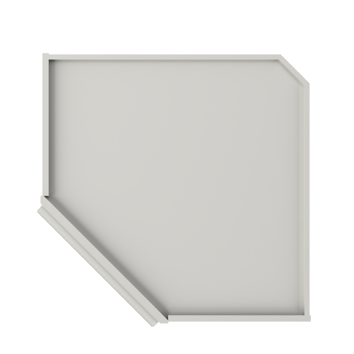 Diagonal Corner Kitchen Cabinet DC2742 Milan Pearl 27 in. width 42 in. height 15 in. depth - Kitchen Cabinets