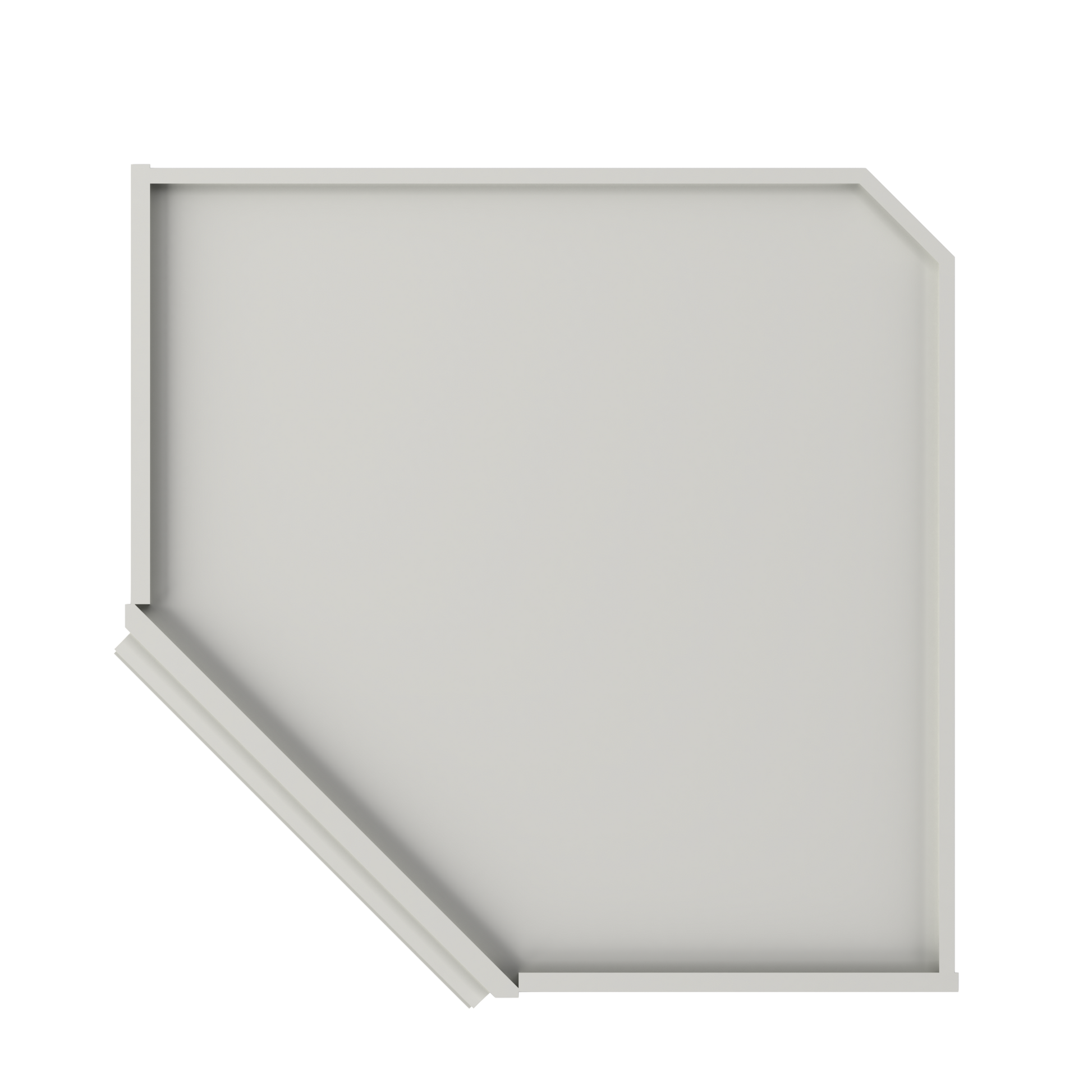 Diagonal Corner Kitchen Cabinet DC2742 Milan Pearl 27 in. width 42 in. height 15 in. depth - Kitchen Cabinets