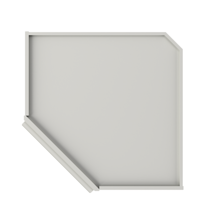 Diagonal Corner Kitchen Cabinet DC2742 Milan Pearl 27 in. width 42 in. height 15 in. depth - Kitchen Cabinets