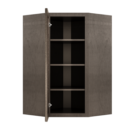 Diagonal Corner Kitchen Cabinet DC2742 Milan Slate 27 in. width 42 in. height 15 in. depth - Kitchen Cabinets