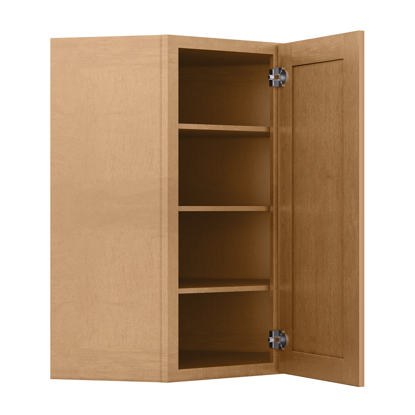 Diagonal Corner Kitchen Cabinet DC2742 Shaker Toffee 27 in. width 42 in. height 15 in. depth - Kitchen Cabinets