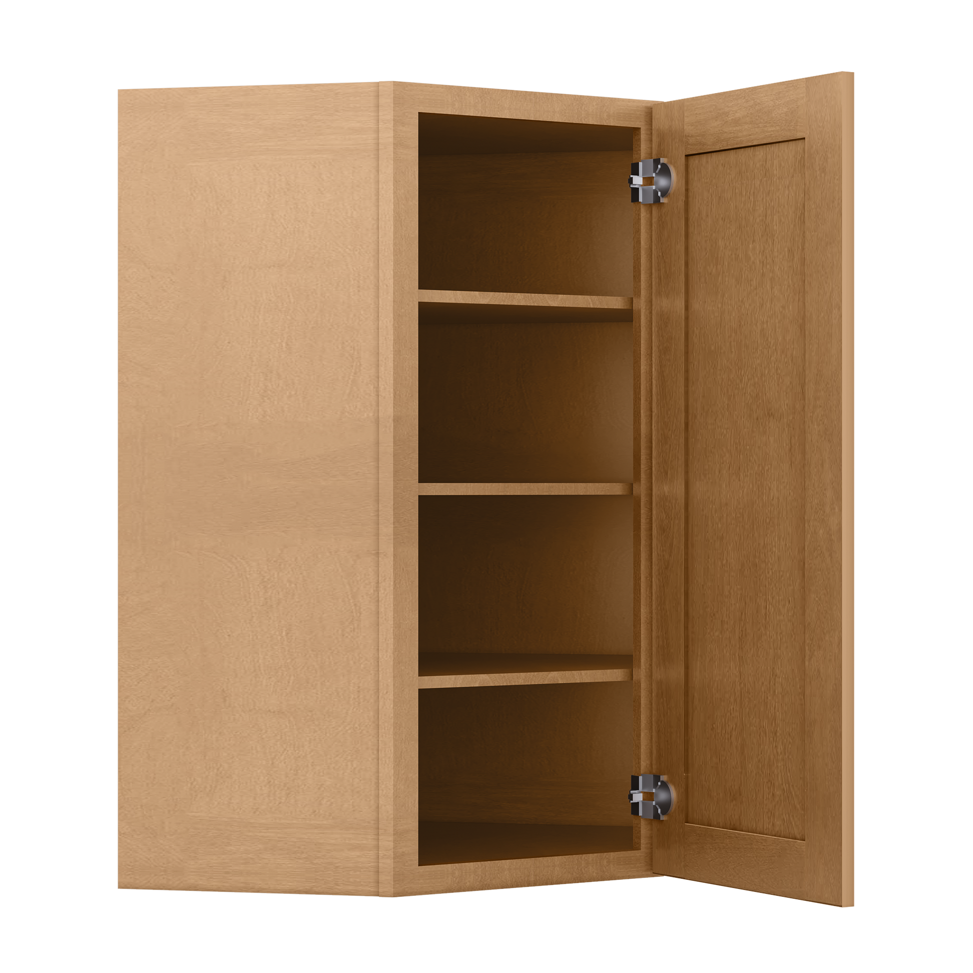 Diagonal Corner Kitchen Cabinet DC2742 Shaker Toffee 27 in. width 42 in. height 15 in. depth - Kitchen Cabinets