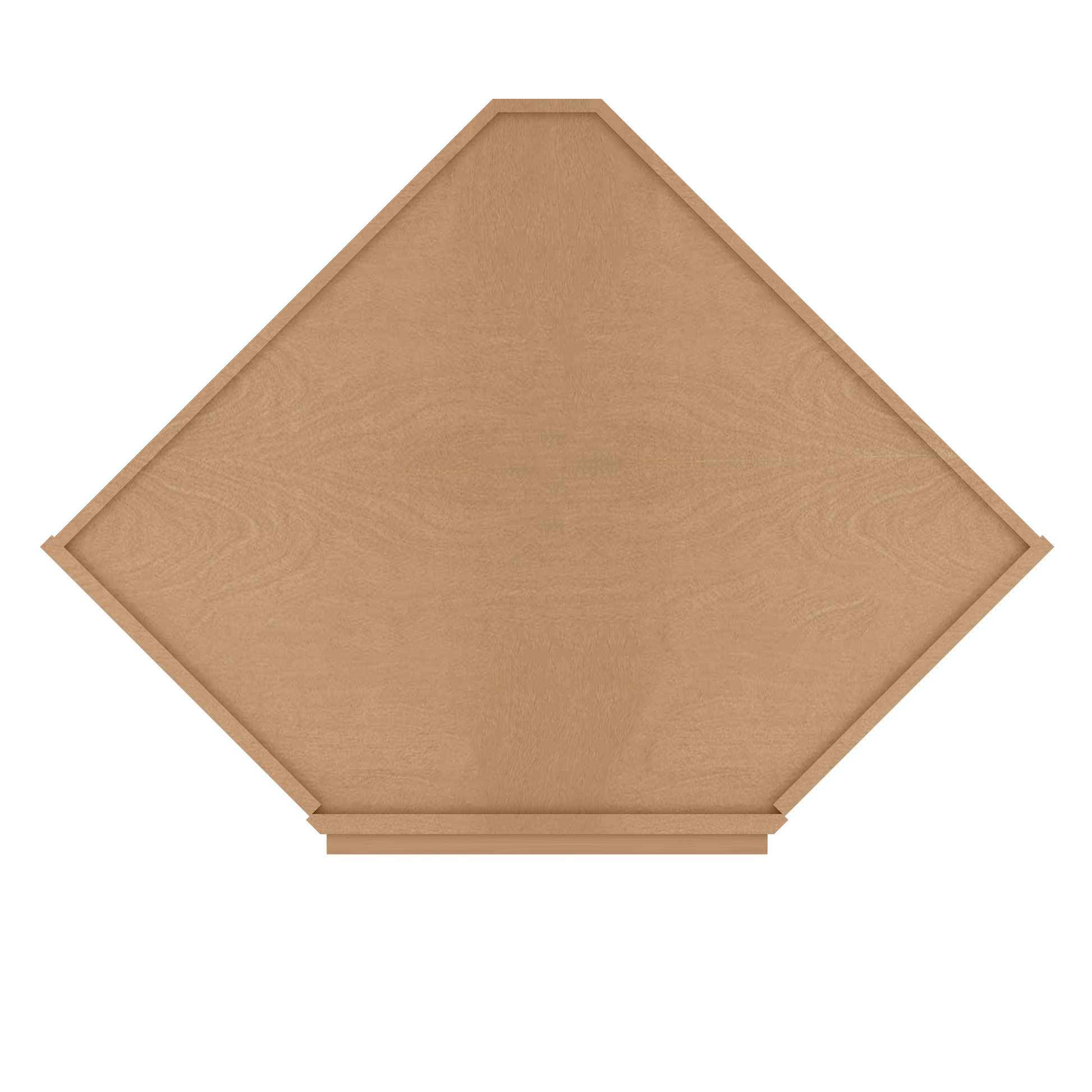 Diagonal Corner Kitchen Cabinet DC2742 Shaker Toffee 27 in. width 42 in. height 15 in. depth - Kitchen Cabinets