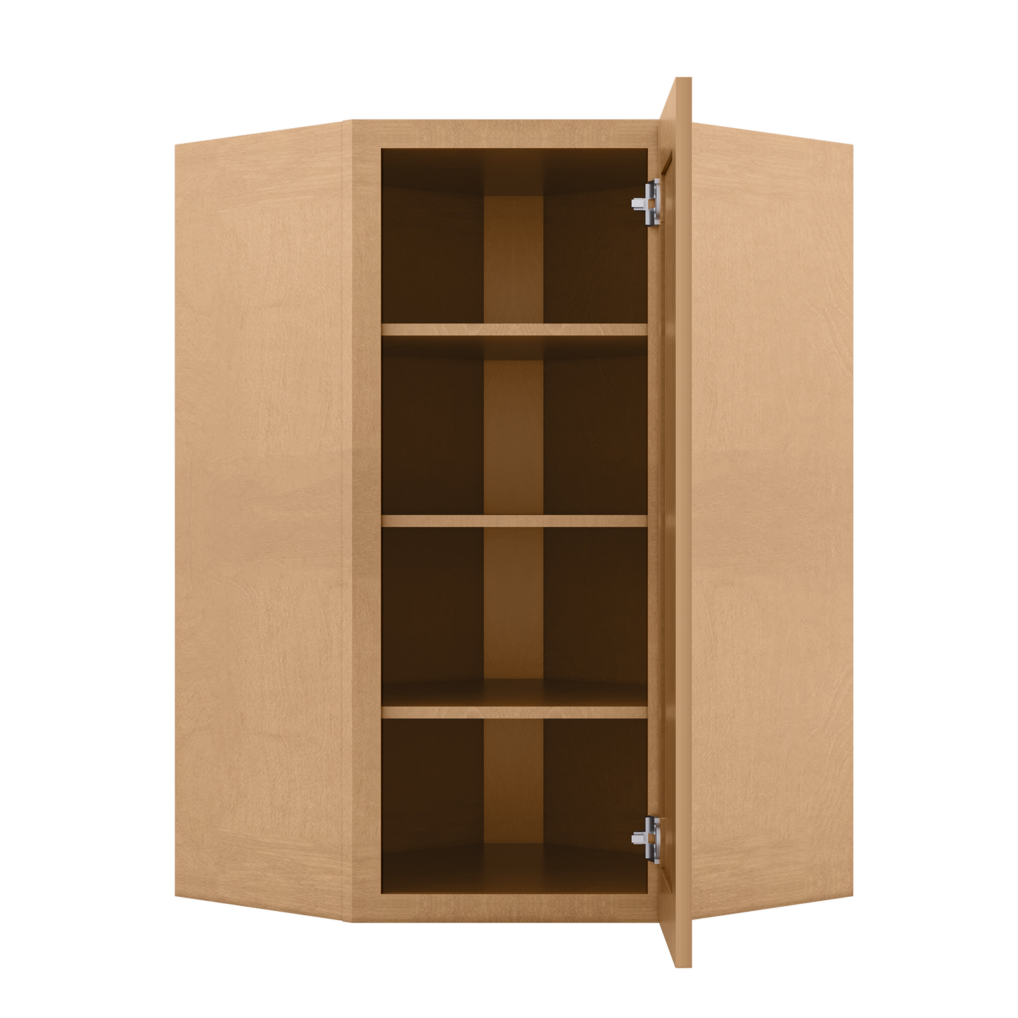 Diagonal Corner Kitchen Cabinet DC2742 Shaker Toffee 27 in. width 42 in. height 15 in. depth - Kitchen Cabinets