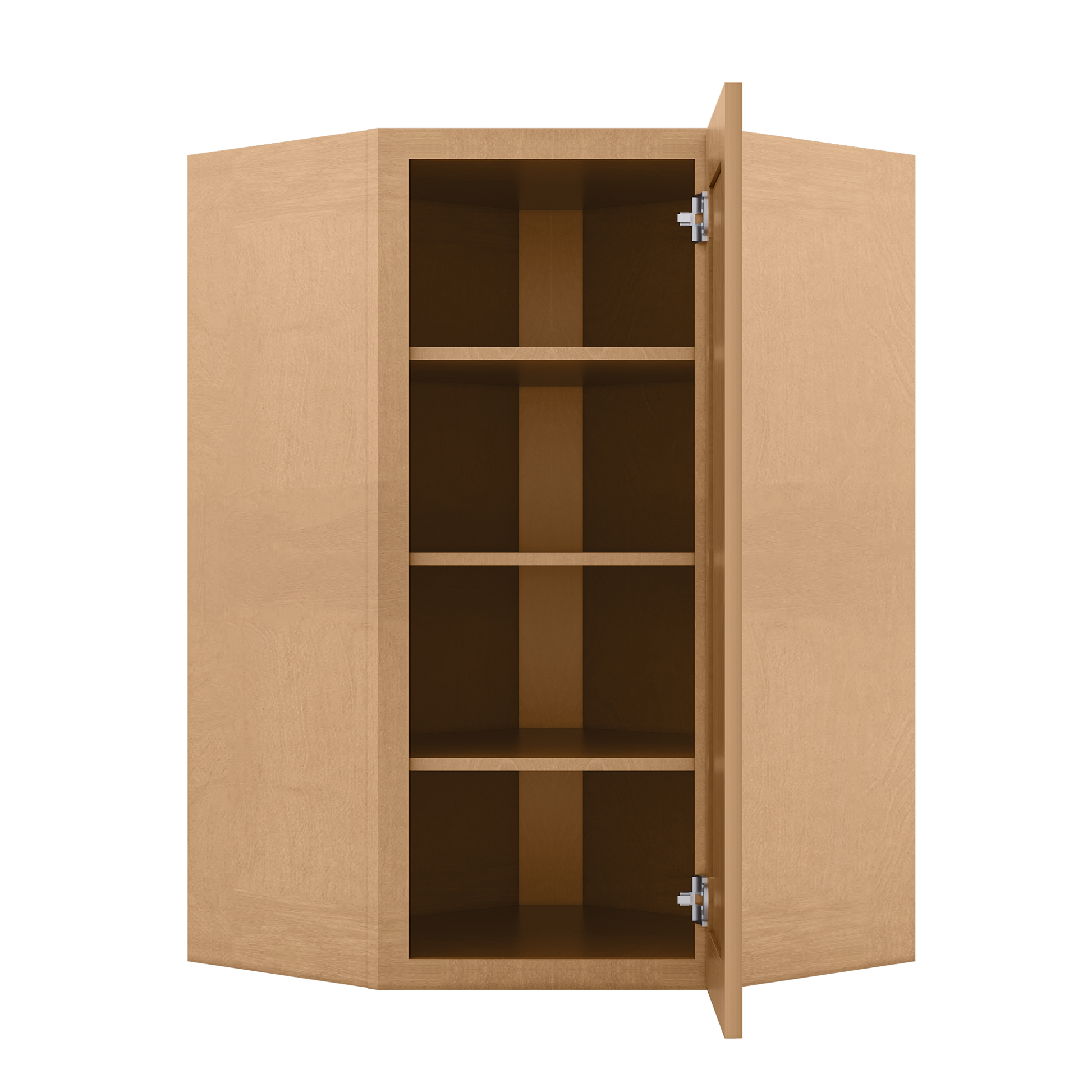 Diagonal Corner Kitchen Cabinet DC2742 Shaker Toffee 27 in. width 42 in. height 15 in. depth - Kitchen Cabinets