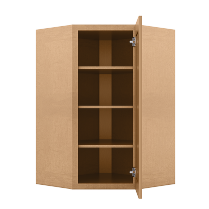 Diagonal Corner Kitchen Cabinet DC2742 Shaker Toffee 27 in. width 42 in. height 15 in. depth - Kitchen Cabinets