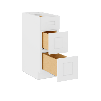 Drawer Base Kitchen Cabinet DB12 Alpina White LessCare 12 in. width 34.5 in. height 24 in. depth - Kitchen Cabinets