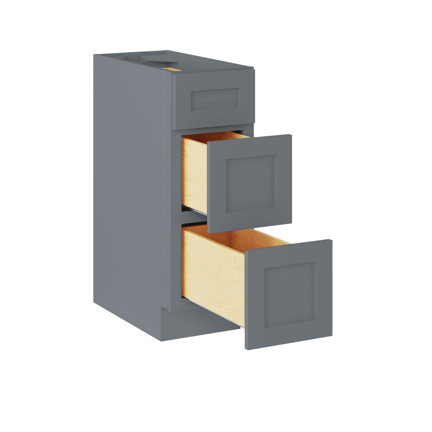 Drawer Base Kitchen Cabinet DB12 Colonial Gray LessCare 12 in. width 34.5 in. height 24 in. depth - Kitchen Cabinets