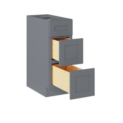 Drawer Base Kitchen Cabinet DB12 Colonial Gray LessCare 12 in. width 34.5 in. height 24 in. depth - Kitchen Cabinets