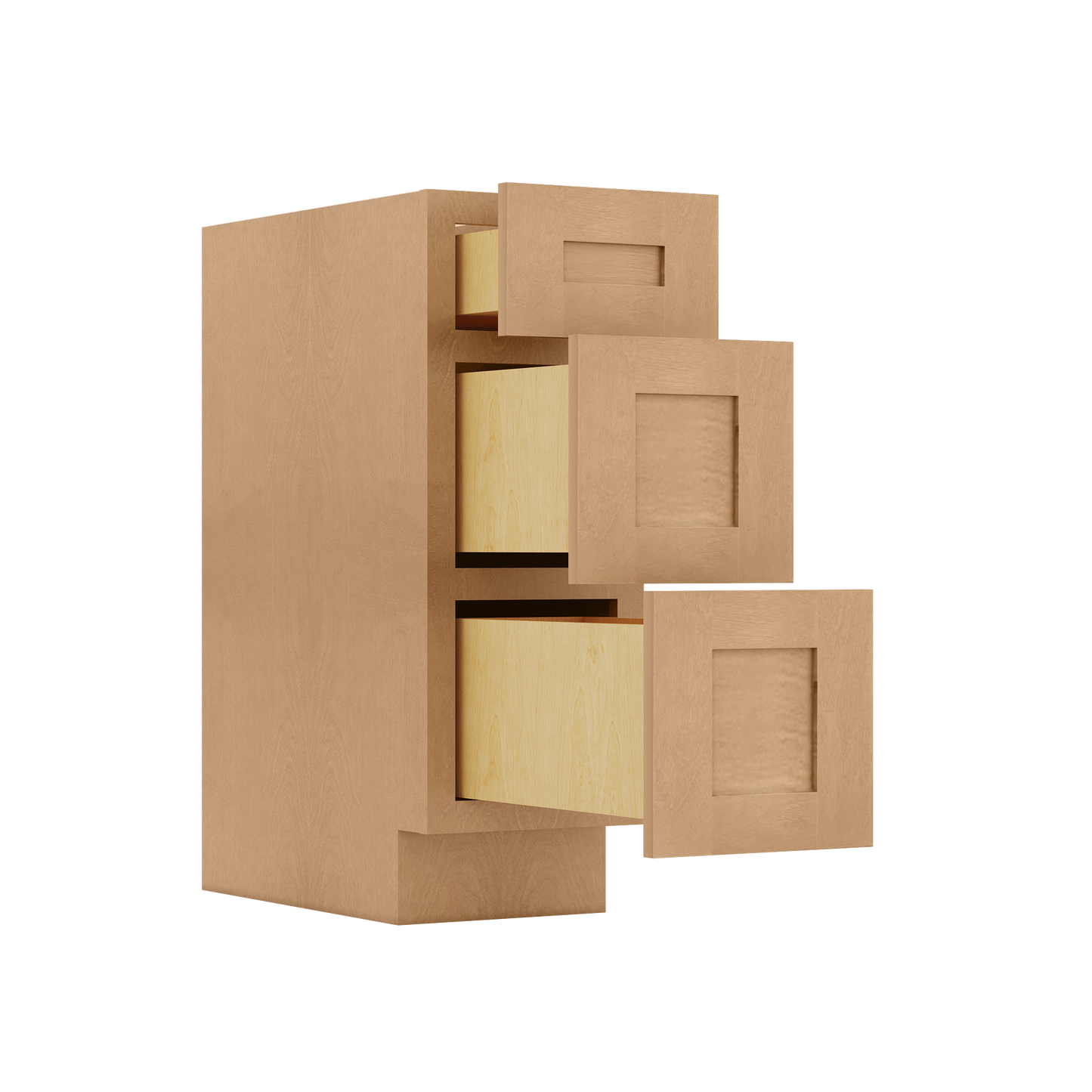 Drawer Base Kitchen Cabinet DB12 Shaker Toffee 12 in. width 34.5 in. height 24 in. depth - Kitchen Cabinets