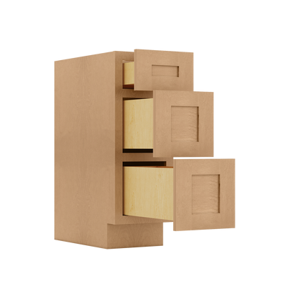 Drawer Base Kitchen Cabinet DB12 Shaker Toffee 12 in. width 34.5 in. height 24 in. depth - Kitchen Cabinets