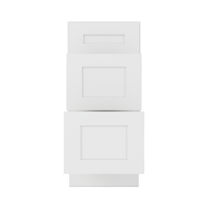 Drawer Base Kitchen Cabinet DB15 Alpina White LessCare 15 in. width 34.5 in. height 24 in. depth - Kitchen Cabinets