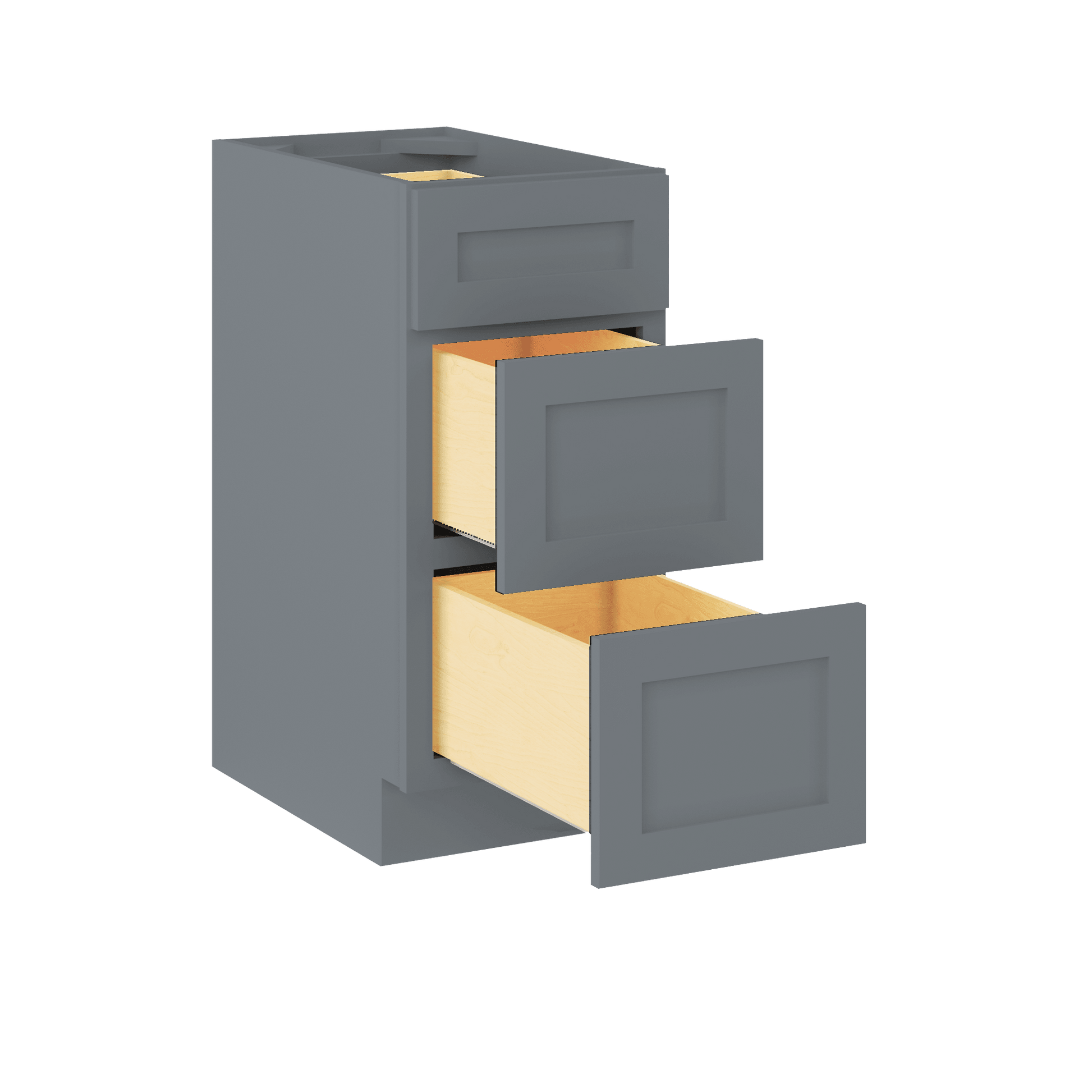 Drawer Base Kitchen Cabinet DB15 Colonial Gray LessCare 15 in. width 34.5 in. height 24 in. depth - Kitchen Cabinets