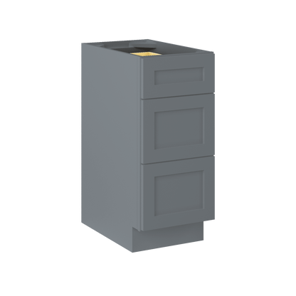 Drawer Base Kitchen Cabinet DB15 Colonial Gray LessCare 15 in. width 34.5 in. height 24 in. depth - Kitchen Cabinets