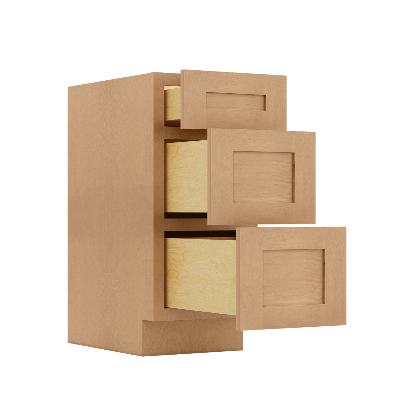 Drawer Base Kitchen Cabinet DB15 Shaker Toffee 15 in. width 34.5 in. height 24 in. depth - Kitchen Cabinets