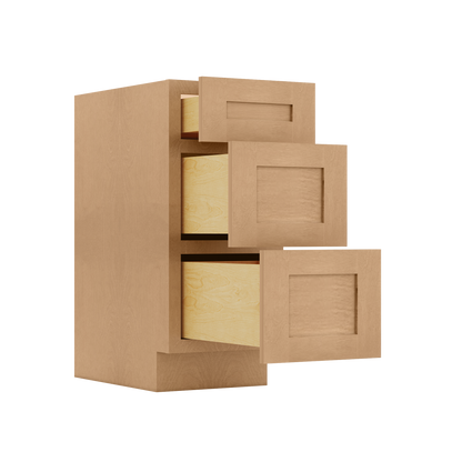 Drawer Base Kitchen Cabinet DB15 Shaker Toffee 15 in. width 34.5 in. height 24 in. depth - Kitchen Cabinets