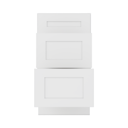 Drawer Base Kitchen Cabinet DB18 Alpina White LessCare 18 in. width 34.5 in. height 24 in. depth - Kitchen Cabinets