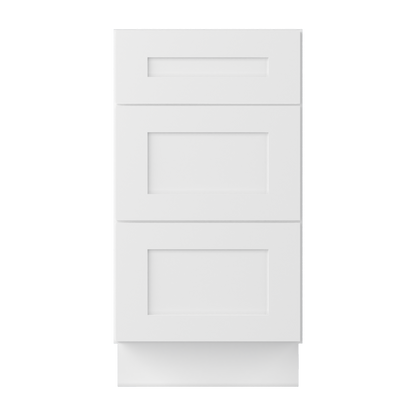 Drawer Base Kitchen Cabinet DB18 Alpina White LessCare 18 in. width 34.5 in. height 24 in. depth - Kitchen Cabinets