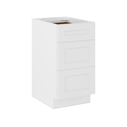 Drawer Base Kitchen Cabinet DB18 Alpina White LessCare 18 in. width 34.5 in. height 24 in. depth - Kitchen Cabinets