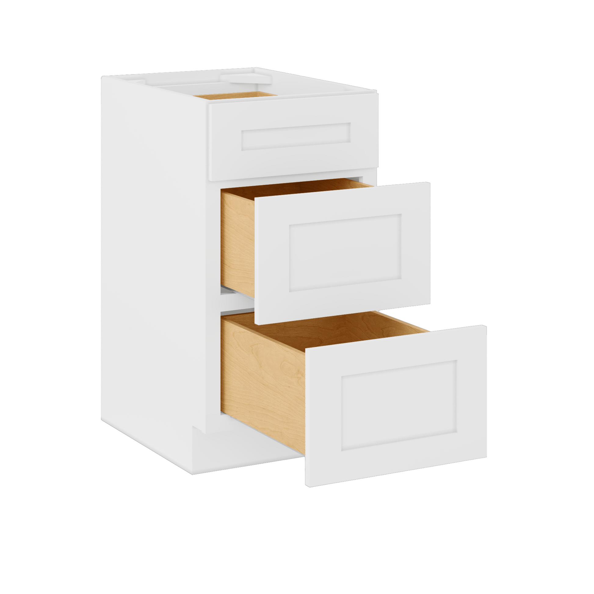 Drawer Base Kitchen Cabinet DB18 Alpina White LessCare 18 in. width 34.5 in. height 24 in. depth - Kitchen Cabinets