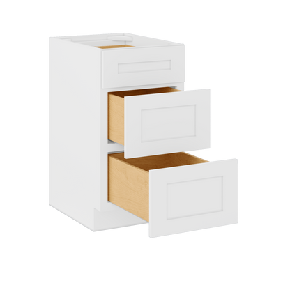 Drawer Base Kitchen Cabinet DB18 Alpina White LessCare 18 in. width 34.5 in. height 24 in. depth - Kitchen Cabinets