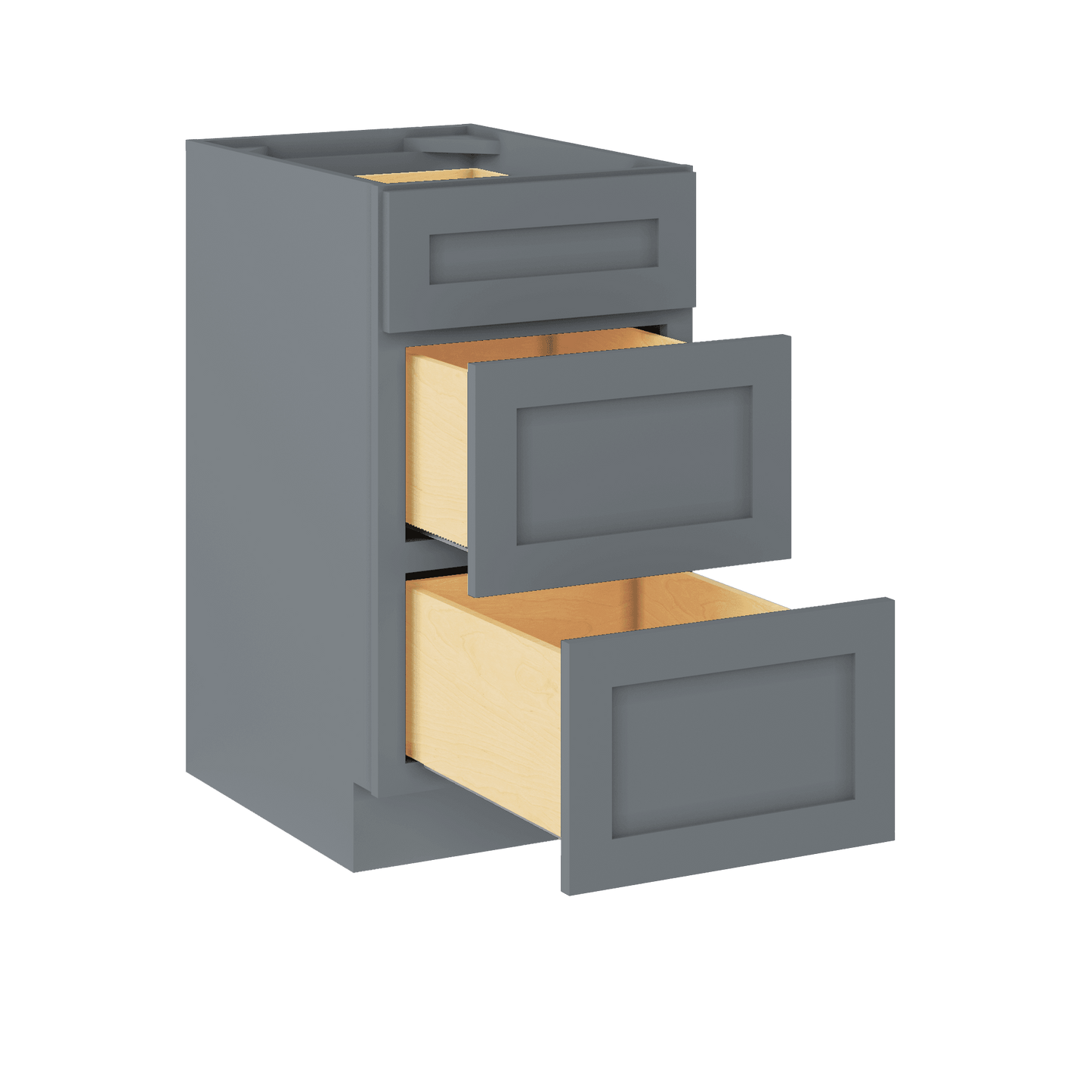 Drawer Base Kitchen Cabinet DB18 Colonial Gray LessCare 18 in. width 34.5 in. height 24 in. depth - Kitchen Cabinets