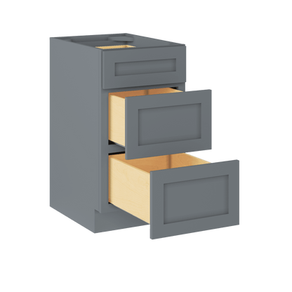 Drawer Base Kitchen Cabinet DB18 Colonial Gray LessCare 18 in. width 34.5 in. height 24 in. depth - Kitchen Cabinets