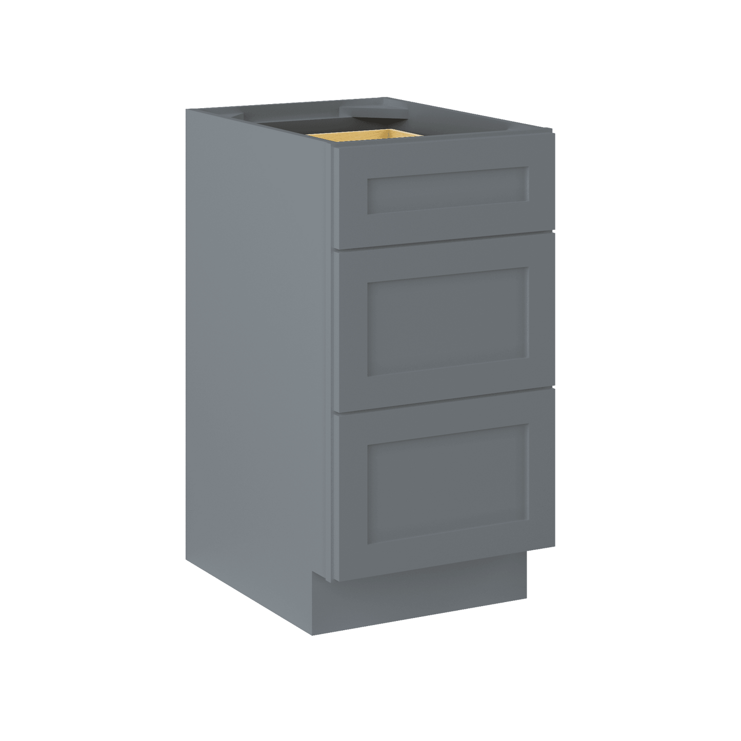 Drawer Base Kitchen Cabinet DB18 Colonial Gray LessCare 18 in. width 34.5 in. height 24 in. depth - Kitchen Cabinets