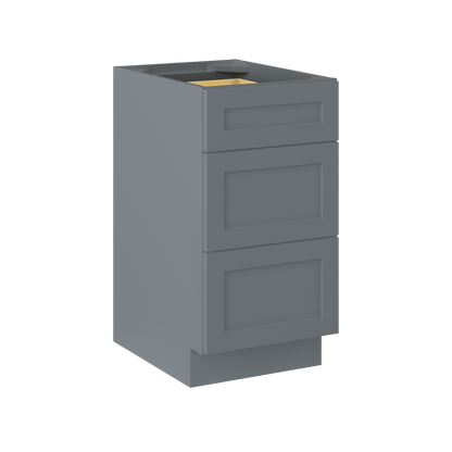 Drawer Base Kitchen Cabinet DB18 Colonial Gray LessCare 18 in. width 34.5 in. height 24 in. depth - Kitchen Cabinets