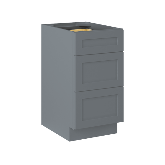 Drawer Base Kitchen Cabinet DB18 Colonial Gray LessCare 18 in. width 34.5 in. height 24 in. depth - Kitchen Cabinets