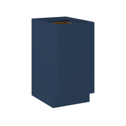 Drawer Base Kitchen Cabinet DB18 Danbury Blue LessCare 18 in. width 34.5 in. height 24 in. depth - Kitchen Cabinets