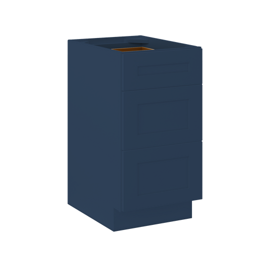 Drawer Base Kitchen Cabinet DB18 Danbury Blue LessCare 18 in. width 34.5 in. height 24 in. depth - Kitchen Cabinets