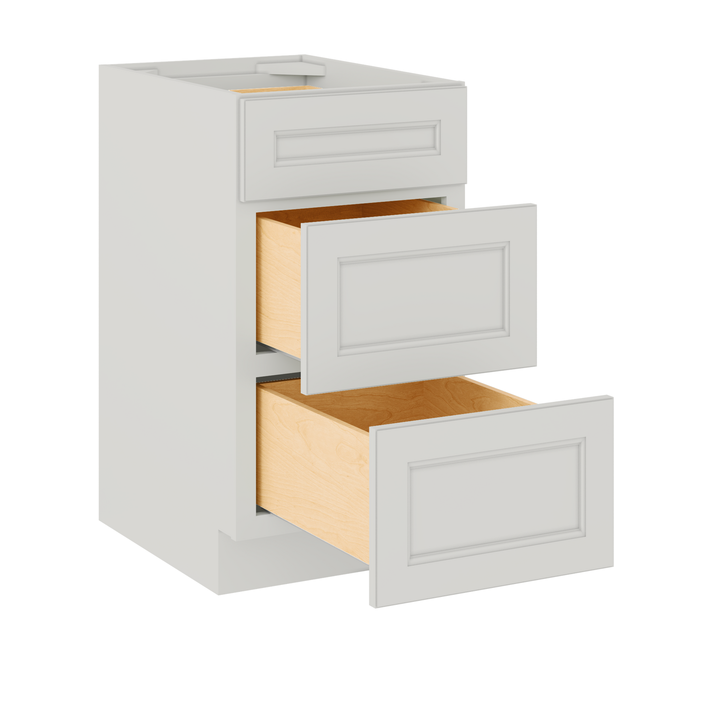 Drawer Base Kitchen Cabinet DB18 Milan Pearl 18 in. width 34.5 in. height 24 in. depth - Kitchen Cabinets