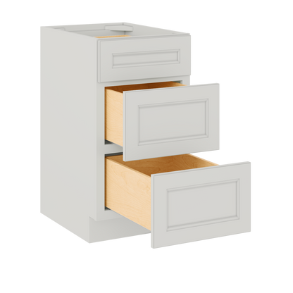 Drawer Base Kitchen Cabinet DB18 Milan Pearl 18 in. width 34.5 in. height 24 in. depth - Kitchen Cabinets