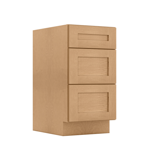 Drawer Base Kitchen Cabinet DB18 Shaker Toffee LessCare 18 in. width 34.5 in. height 24 in. depth - Kitchen Cabinets