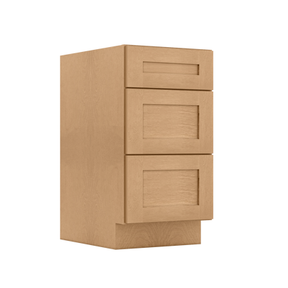 Drawer Base Kitchen Cabinet DB18 Shaker Toffee LessCare 18 in. width 34.5 in. height 24 in. depth - Kitchen Cabinets
