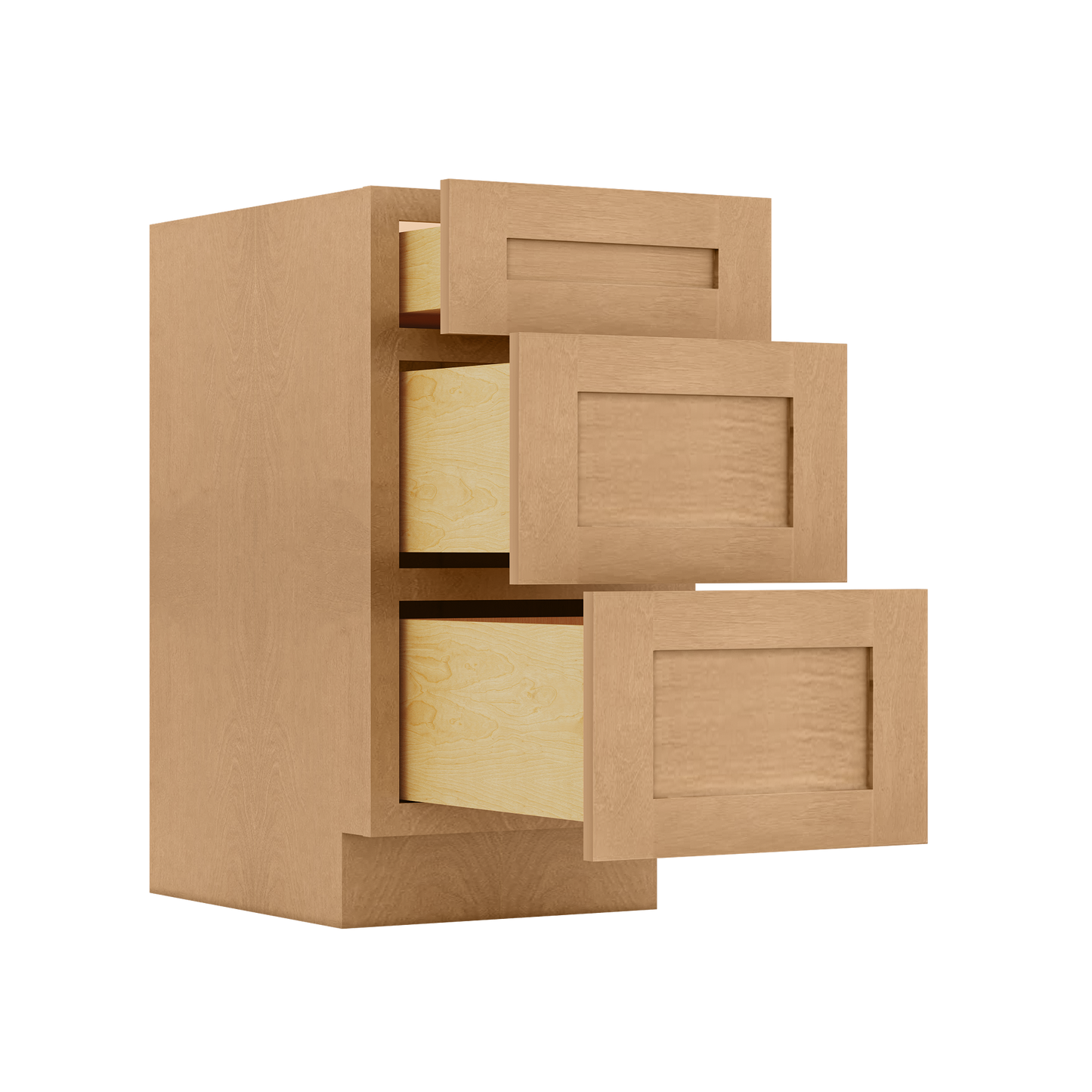 Drawer Base Kitchen Cabinet DB18 Shaker Toffee LessCare 18 in. width 34.5 in. height 24 in. depth - Kitchen Cabinets