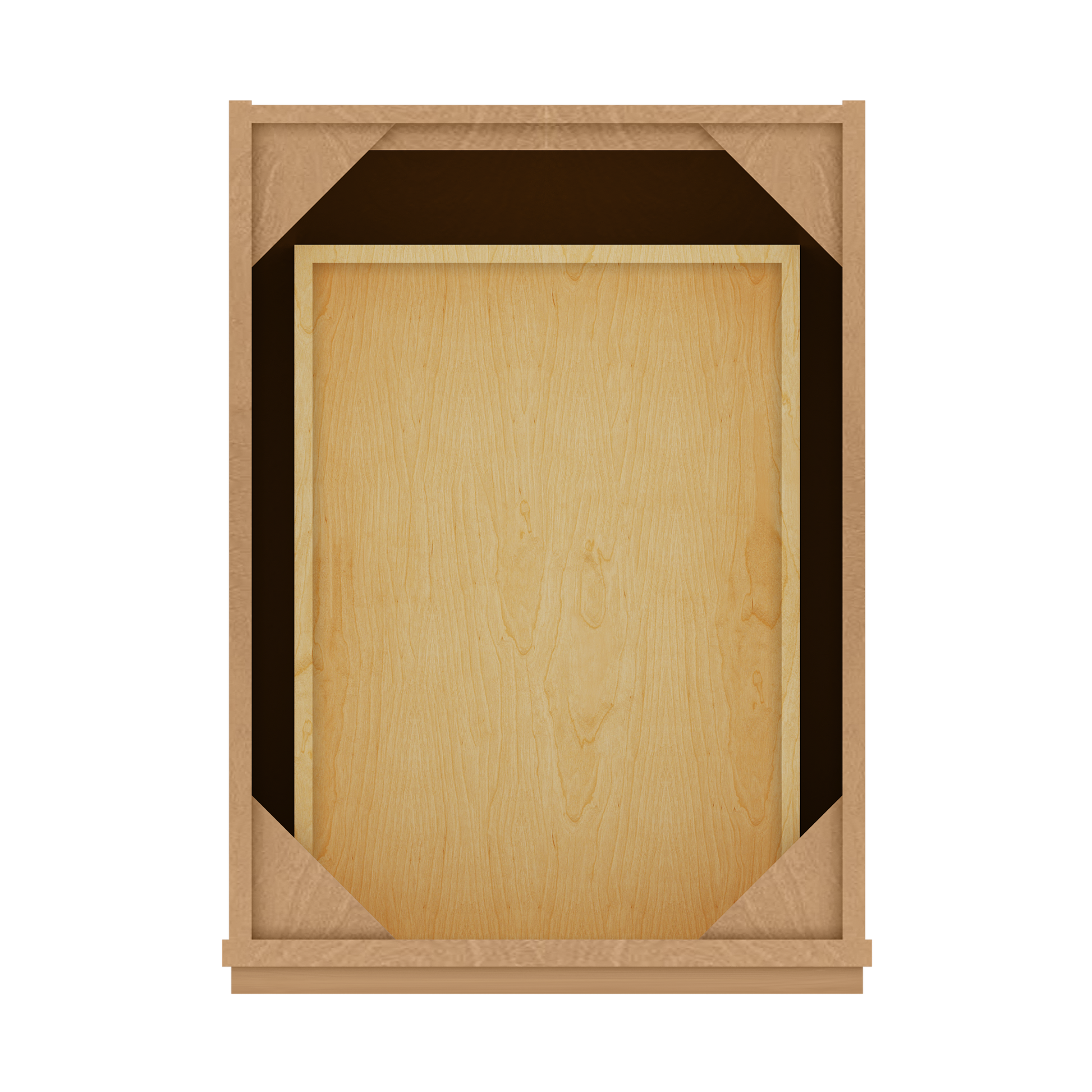 Drawer Base Kitchen Cabinet DB18 Shaker Toffee LessCare 18 in. width 34.5 in. height 24 in. depth - Kitchen Cabinets