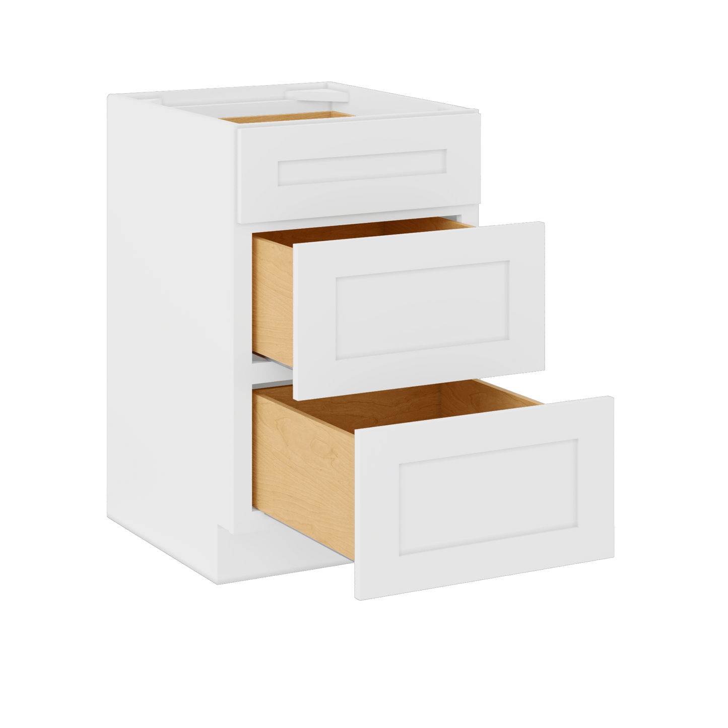 Drawer Base Kitchen Cabinet DB21 Alpina White LessCare 21 in. width 34.5 in. height 24 in. depth - Kitchen Cabinets