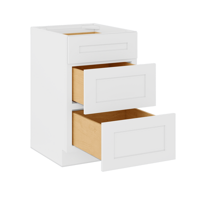 Drawer Base Kitchen Cabinet DB21 Alpina White LessCare 21 in. width 34.5 in. height 24 in. depth - Kitchen Cabinets