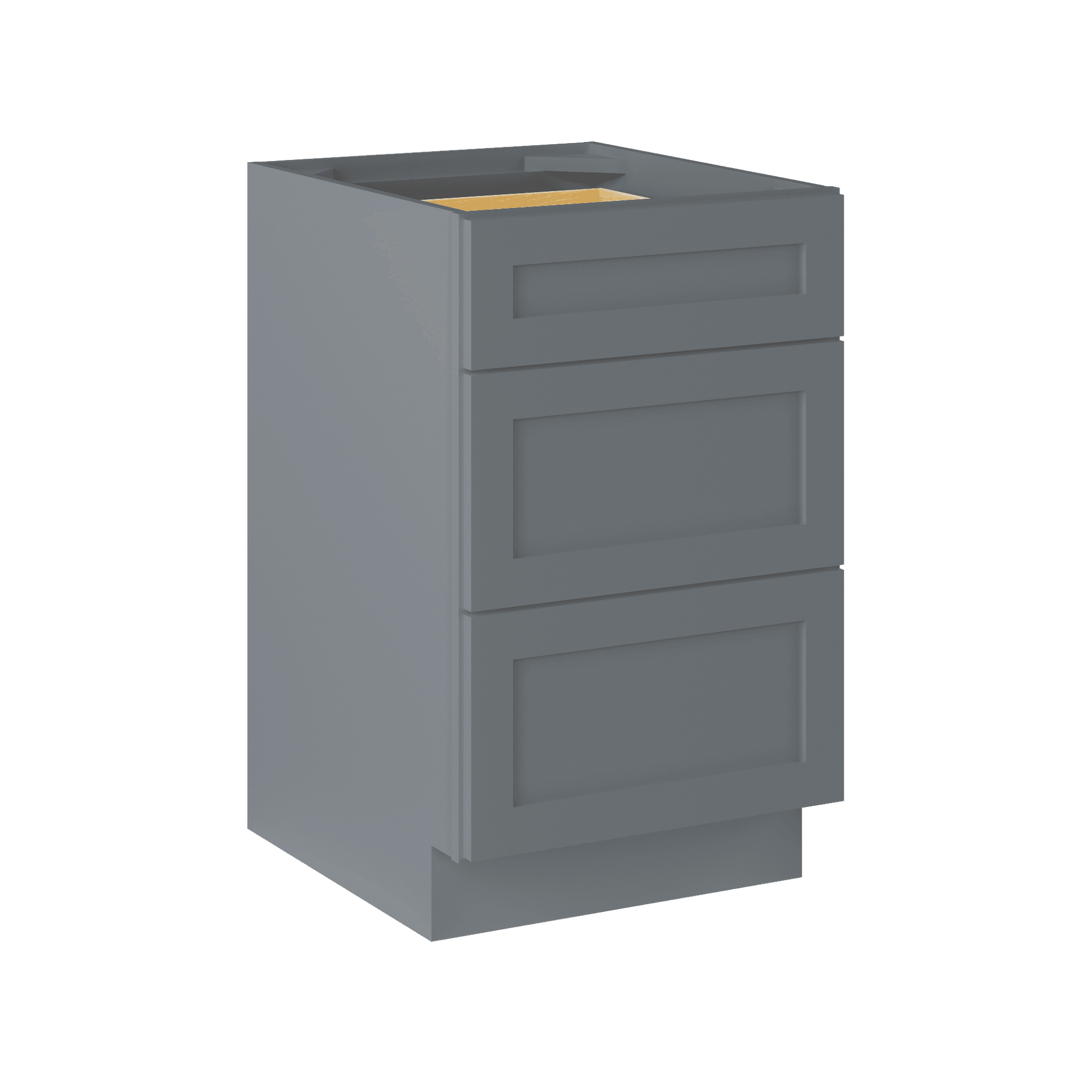 Drawer Base Kitchen Cabinet DB21 Colonial Gray LessCare 21 in. width 34.5 in. height 24 in. depth - Kitchen Cabinets