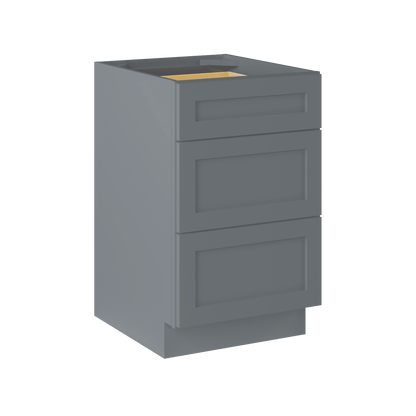 Drawer Base Kitchen Cabinet DB21 Colonial Gray LessCare 21 in. width 34.5 in. height 24 in. depth - Kitchen Cabinets