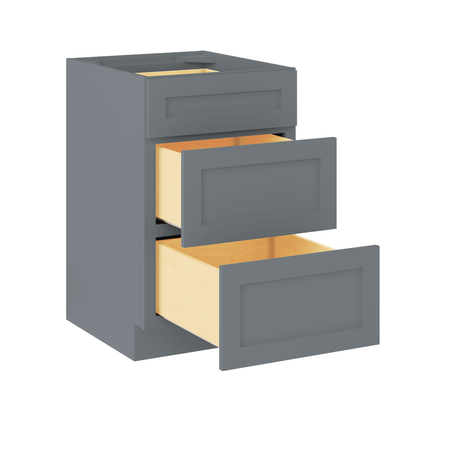 Drawer Base Kitchen Cabinet DB21 Colonial Gray LessCare 21 in. width 34.5 in. height 24 in. depth - Kitchen Cabinets